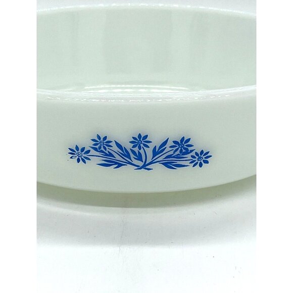 Anchor Hocking Fire King Oval Casserole Dish Blue Cornflower 433 - Picture 3 of 5